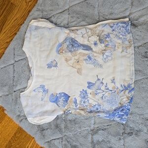 Mayoral Cream and Blue Parrot Tee